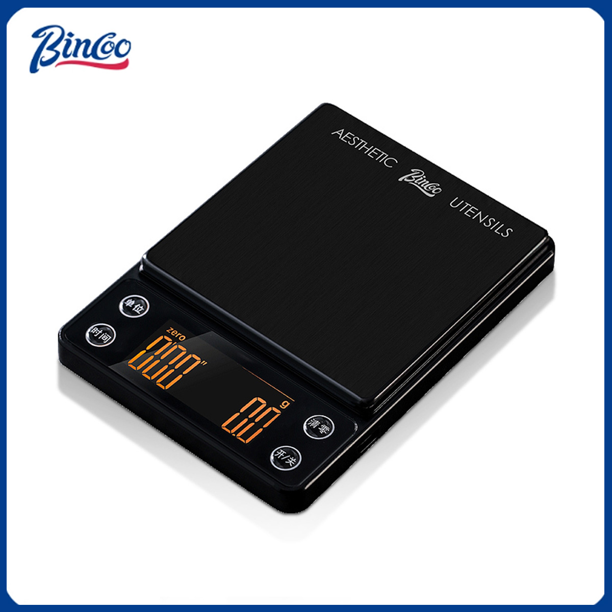 Kitchen Scale Precise - Bincoo電子コーヒースケール、ポータブルコーヒースケール（タイマー付き）、高精度3kg/0.1g g/ml/oz/lb、プロ仕様キッチンスケール