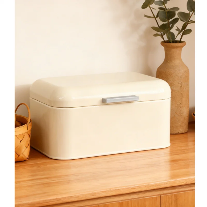 Kitchen Baking Counter - 金属製ブレッドボックス、キッチンカウンター用乾物保存容器、パン、ロールパン、ペストリー、焼き菓子、チップスの収納用オーガナイザー