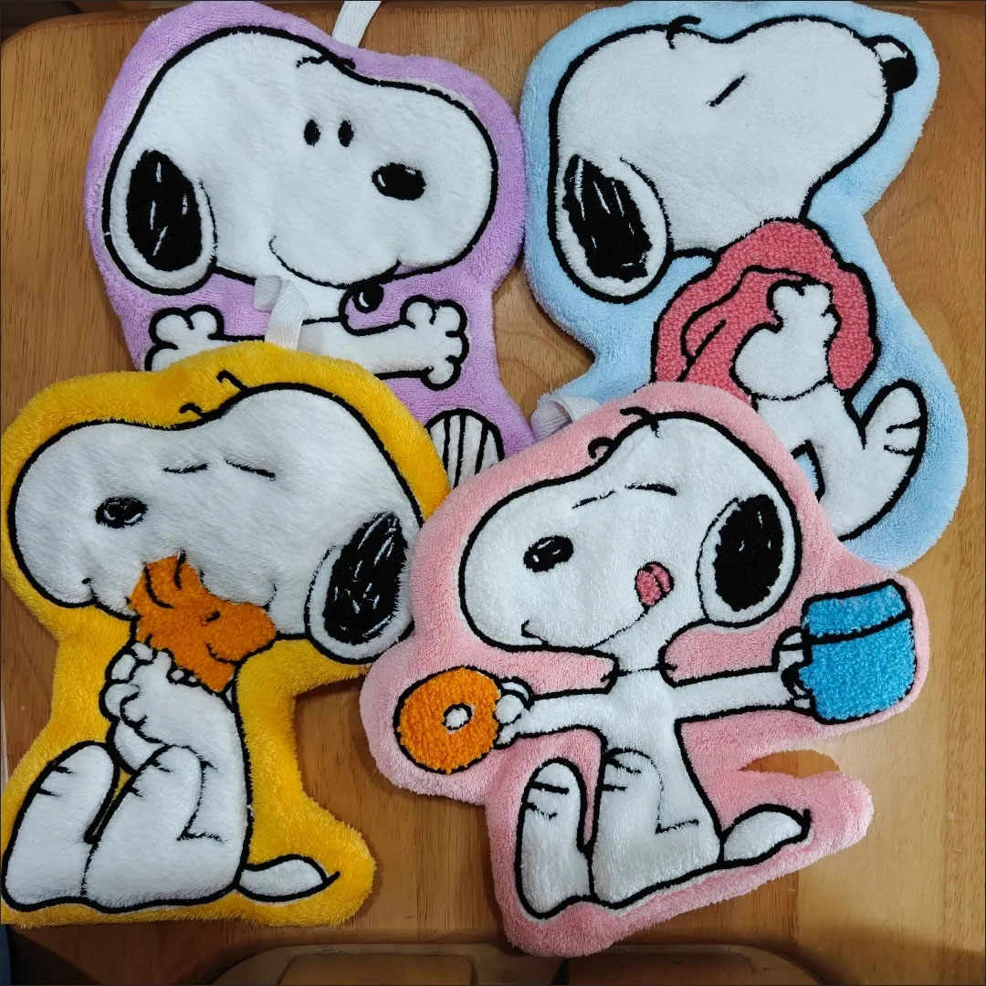 Kitchen Utensils - 2026年新作 かわいいスヌーピー 吊り下げ式ハンドタオル 漫画風キュートな吸水性コーラルフリース キッチン速乾 シャワー用品