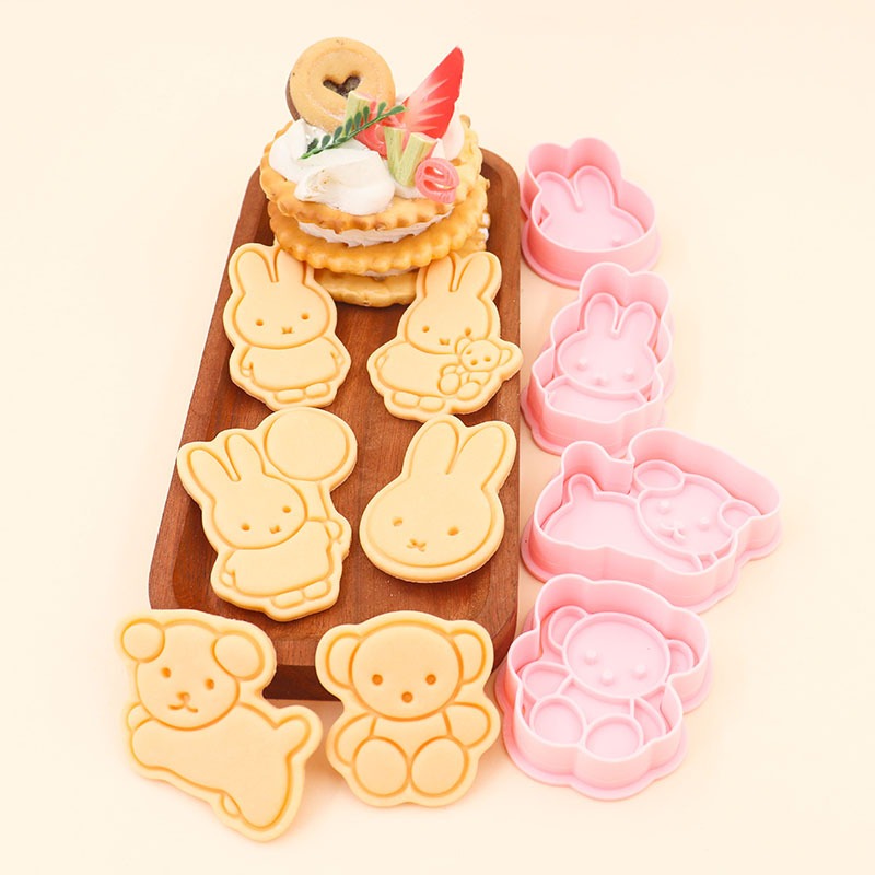 Kitchen Utensils - ホットカートゥーンミッフィーシリーズクッキー型かわいい創造性DIYシミュレーションビスケット印刷型ベーカリー用品