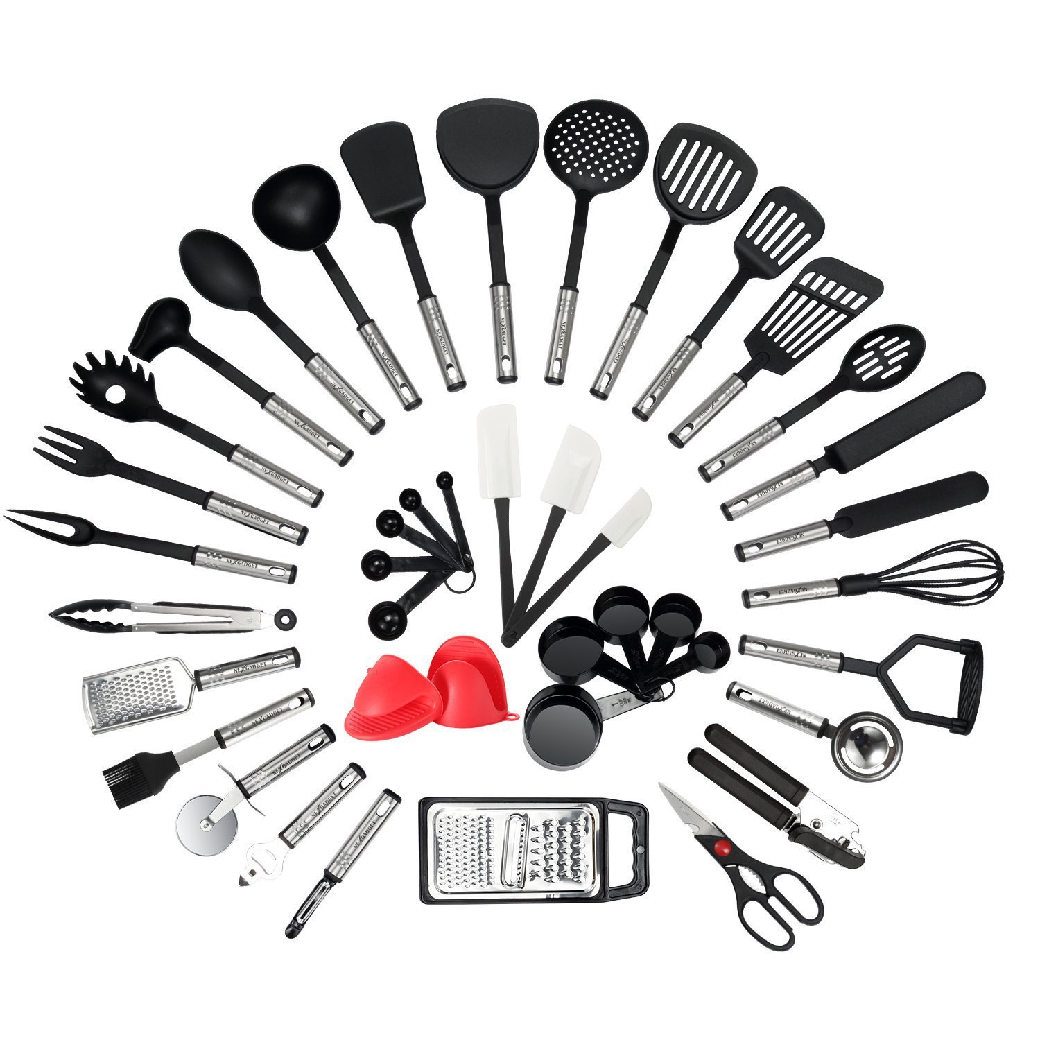 Kitchen Utensils - ホットセール42点セット ノンスティック耐熱ナイロンステンレス製キッチン用品/調理器具/アクセサリー/調理ツール/キッチンツールセット