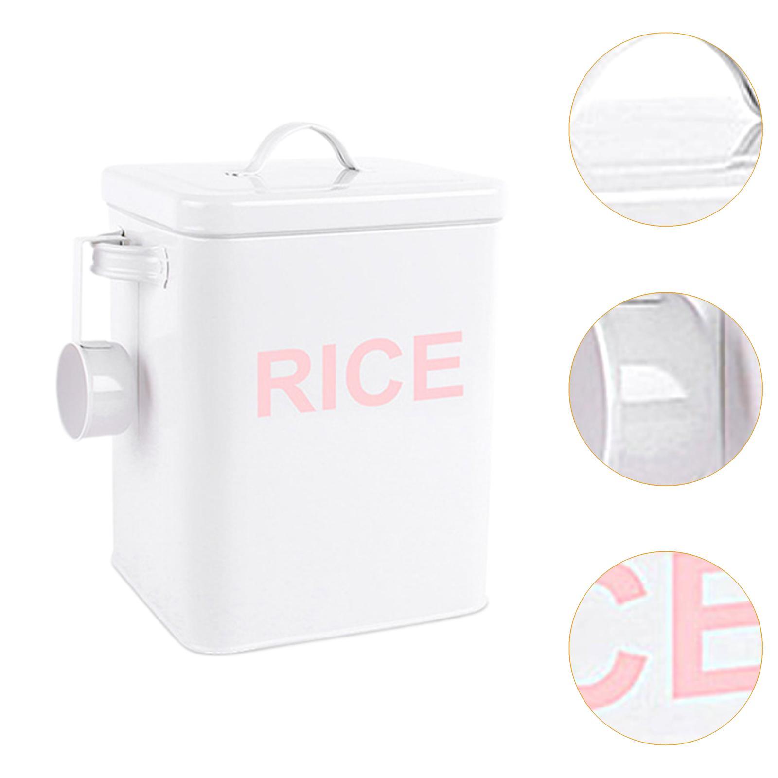 Kitchen Baking Pantry - 密閉式金属製米びつ、ハンドル付き鮮度保持容器、キッチンパントリーや製菓用品用
