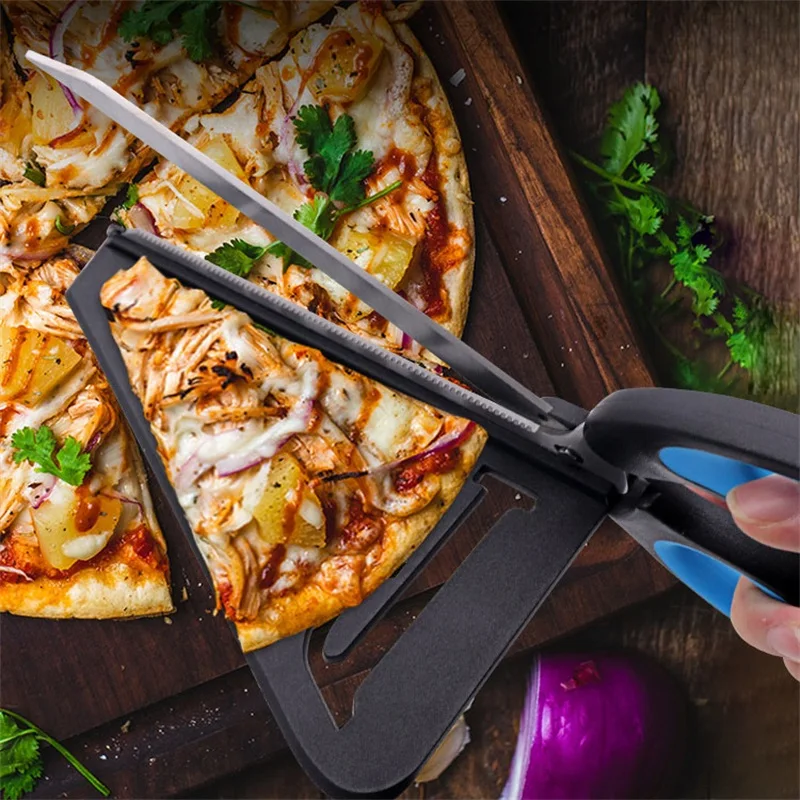 ピザはさみサーバートレイ付きステンレス鋼ペストリー切断ツール - Kitchen Shears In Baking のレビューと価格