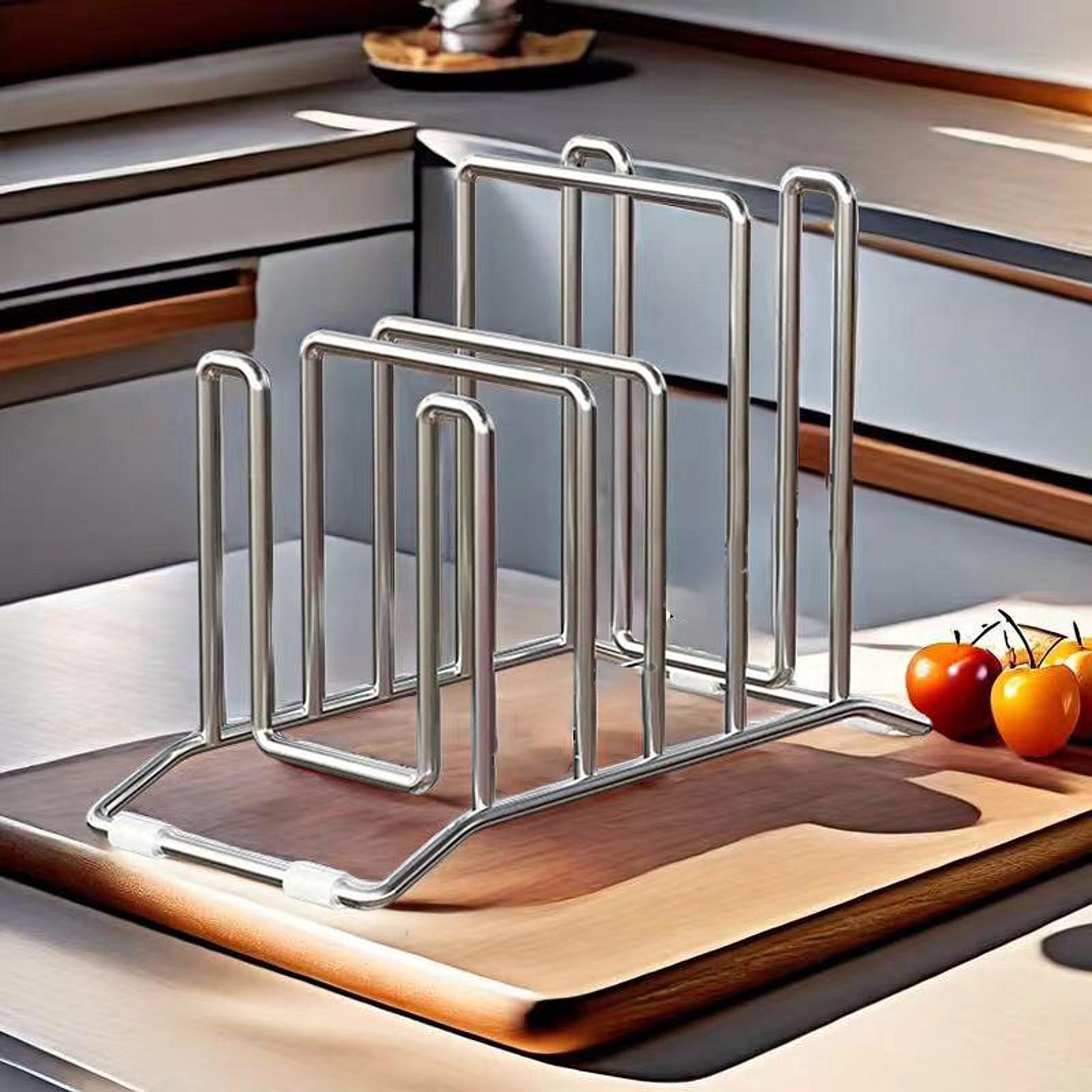 鍋蓋ホルダー ステンレス製ラック キッチンキャビネット用棚オ - Kitchen Cabinet Baking Organizer のレビューと価格