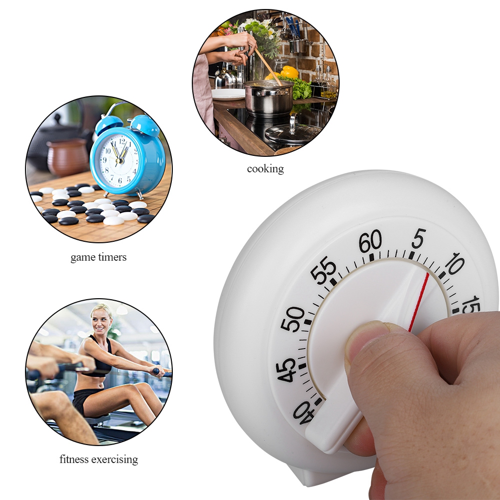1PC 60 分ラウンド形状機械式キッチンタイマー手動調理リ - Kitchen Baking Counter のレビューと価格
