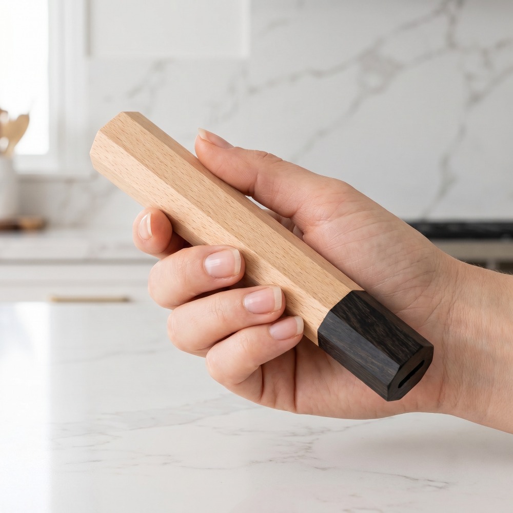硬材と黒檀を組み合わせた八角形ナイフハンドルブランク、手作り - Kitchen Utensils のレビューと価格