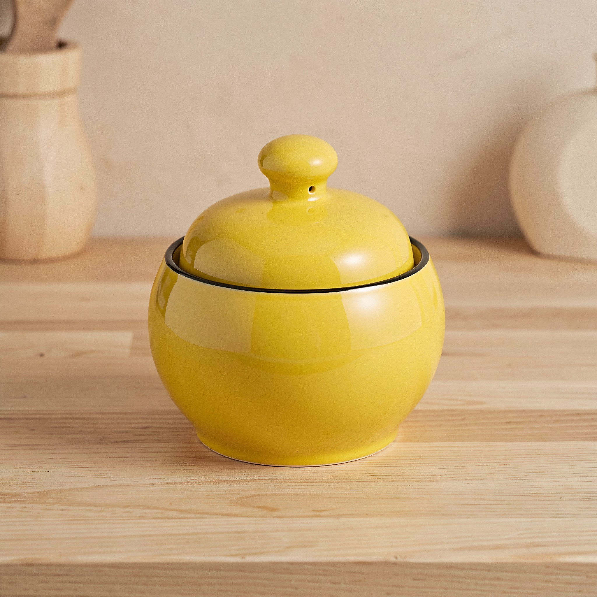 セラミック製シュガーポット ドラム型 ヴィンテージ保存容器  - Kitchen Baking Containers のレビューと価格