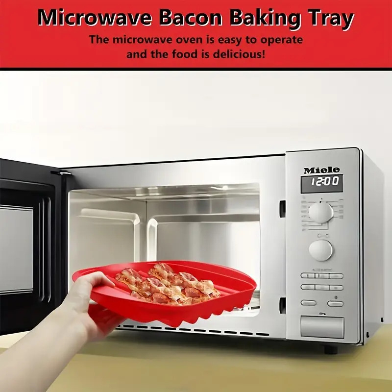 電子レンジ用ベーコンメーカー調理トレイ、飛び散り防止蓋付き、 - Kitchen Baking Mess のレビューと価格