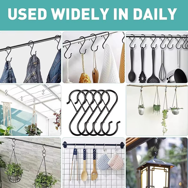 S字型金属製防錆フック、安全バックル設計の高耐荷重フック、キ - Kitchen Utensils のレビューと価格