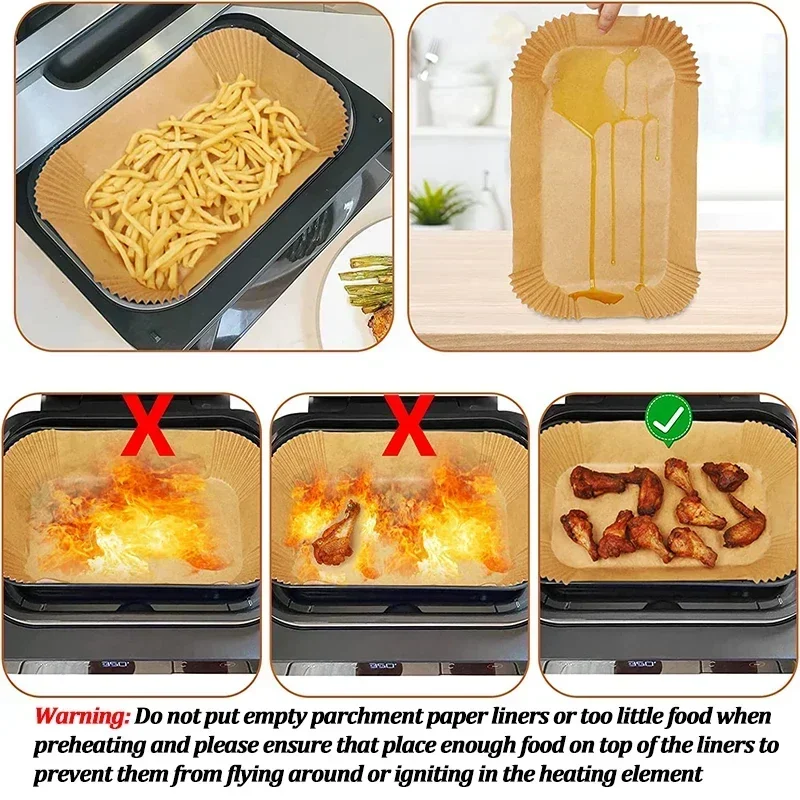 使い捨てエアフライヤー紙ノンスティックキッチンベーキングエア - Kitchen Paper For Baking のレビューと価格