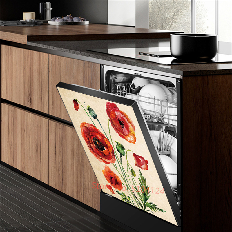 自己粘着性の花のステッカー,防水,取り外し可能な,キッチンの - Kitchen Baking Cabinet のレビューと価格