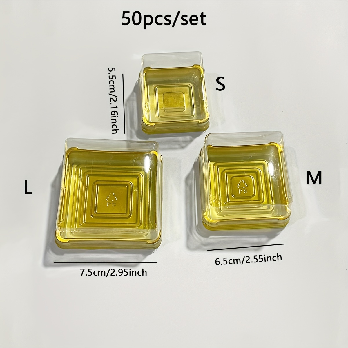 50個の透明プラスチックミニケーキボックスセットベーキングと - Kitchen Set Bakery のレビューと価格