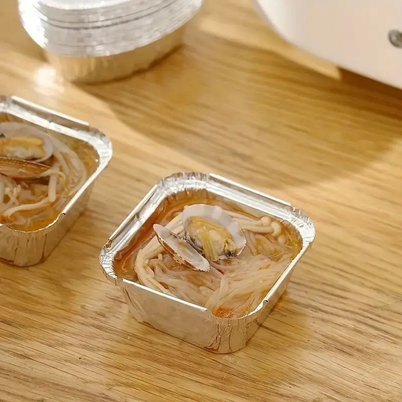 20/40個入り 使い捨てアルミホイルトレイ 食品保存容器  - Kitchen Baking Containers のレビューと価格