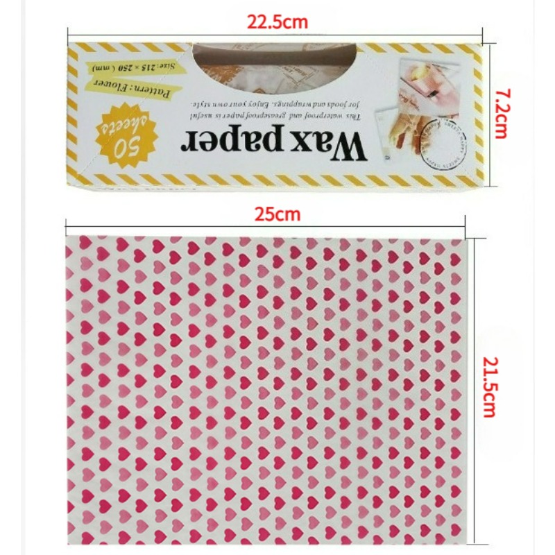 50枚入り 食品グレード耐油紙、印刷済みサンドイッチバーガー - Kitchen Paper For Baking のレビューと価格