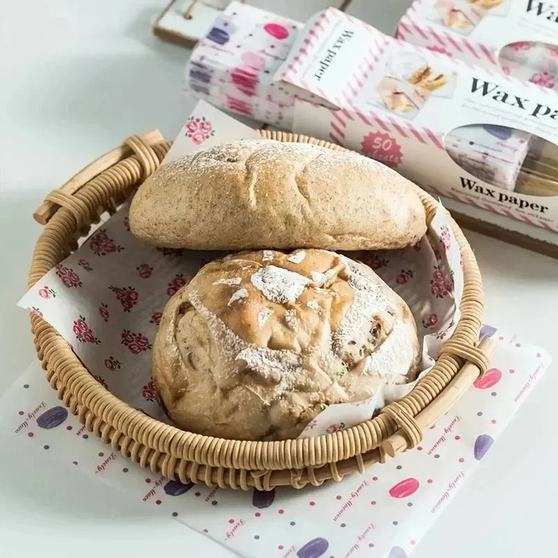 50枚入り 食品グレード耐油紙、印刷済みサンドイッチバーガー - Kitchen Paper For Baking のレビューと価格