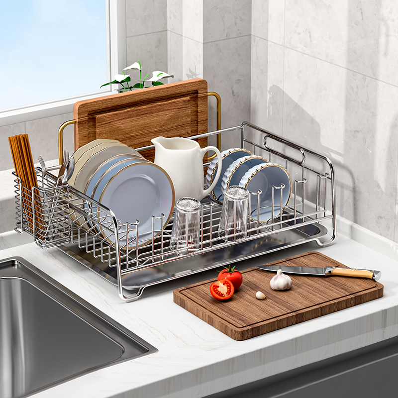 ステンレス鋼304製キッチン収納ラック、食器乾燥かご、ボウル - Kitchen Utensils のレビューと価格