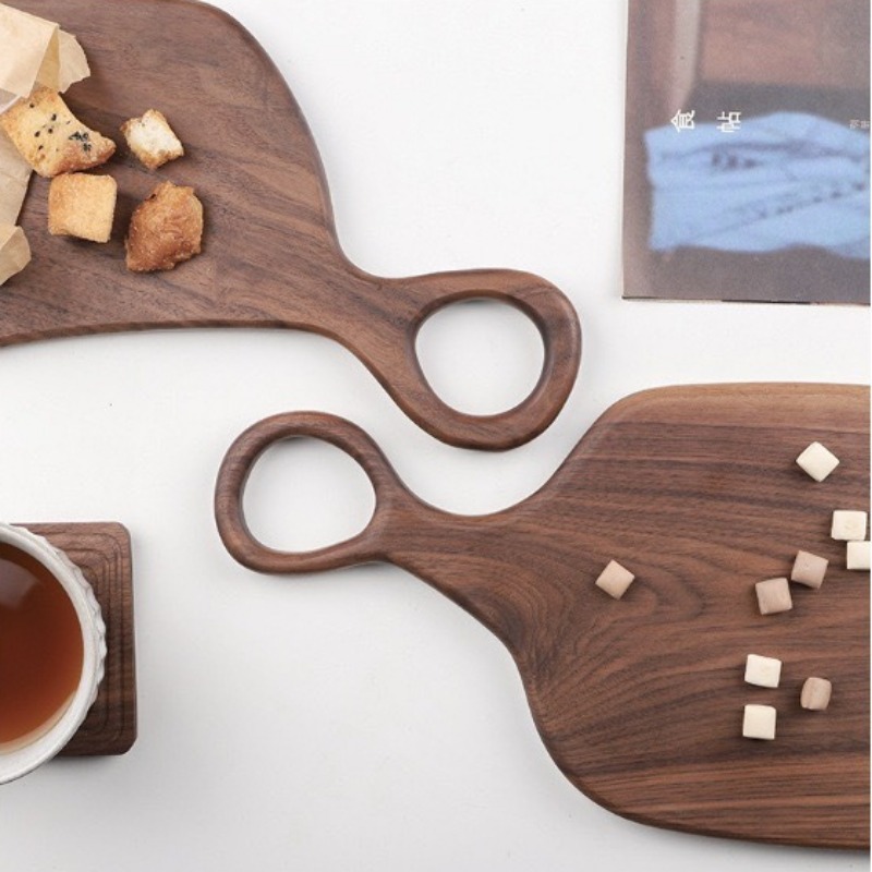 ブラックウォールナット固体まな板木製トレイピザボードまな板キ - Kitchen Utensils のレビューと価格