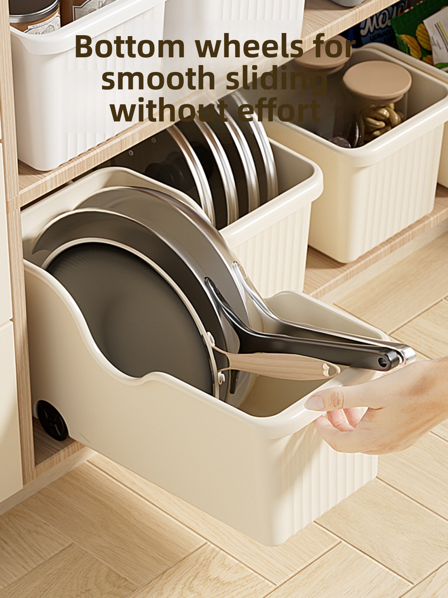 キャビネットシンク用キャスター付きキッチン収納ボックスオーガ - Kitchen Cabinet Baking Organizer のレビューと価格