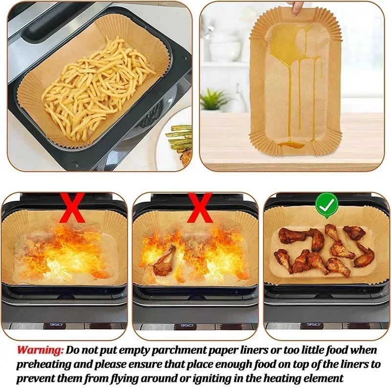 使い捨てエアフライヤー紙ノンスティックキッチンベーキングエア - Kitchen Paper For Baking のレビューと価格
