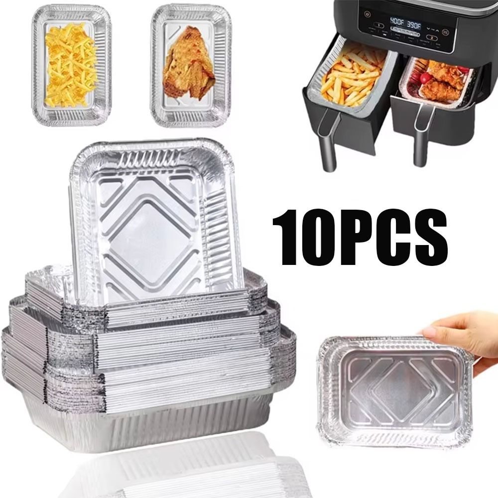 10 個使い捨てアルミ箔食品保存容器オーブンベーキングパン調 - Kitchen Baking Containers のレビューと価格