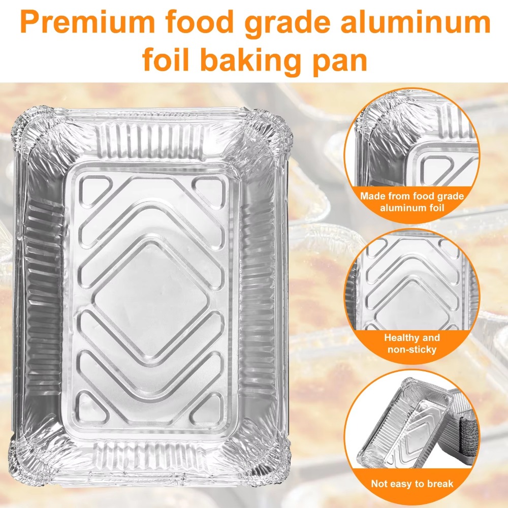 10 個使い捨てアルミ箔食品保存容器オーブンベーキングパン調 - Kitchen Baking Containers のレビューと価格