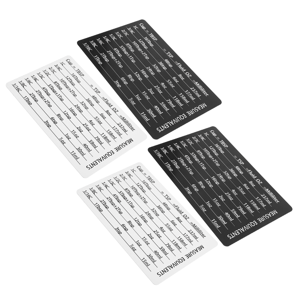 4 個計量カップスプーンアクセサリー黒 2 白 2 キッチン - Kitchen Baking Conversion Chart のレビューと価格
