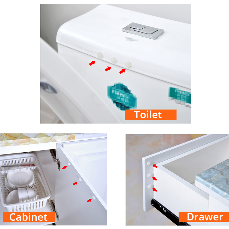 KAK 50-80 粒シリコンドアストップパッド透明ゴムキッ - Kitchen Baking Cabinet のレビューと価格