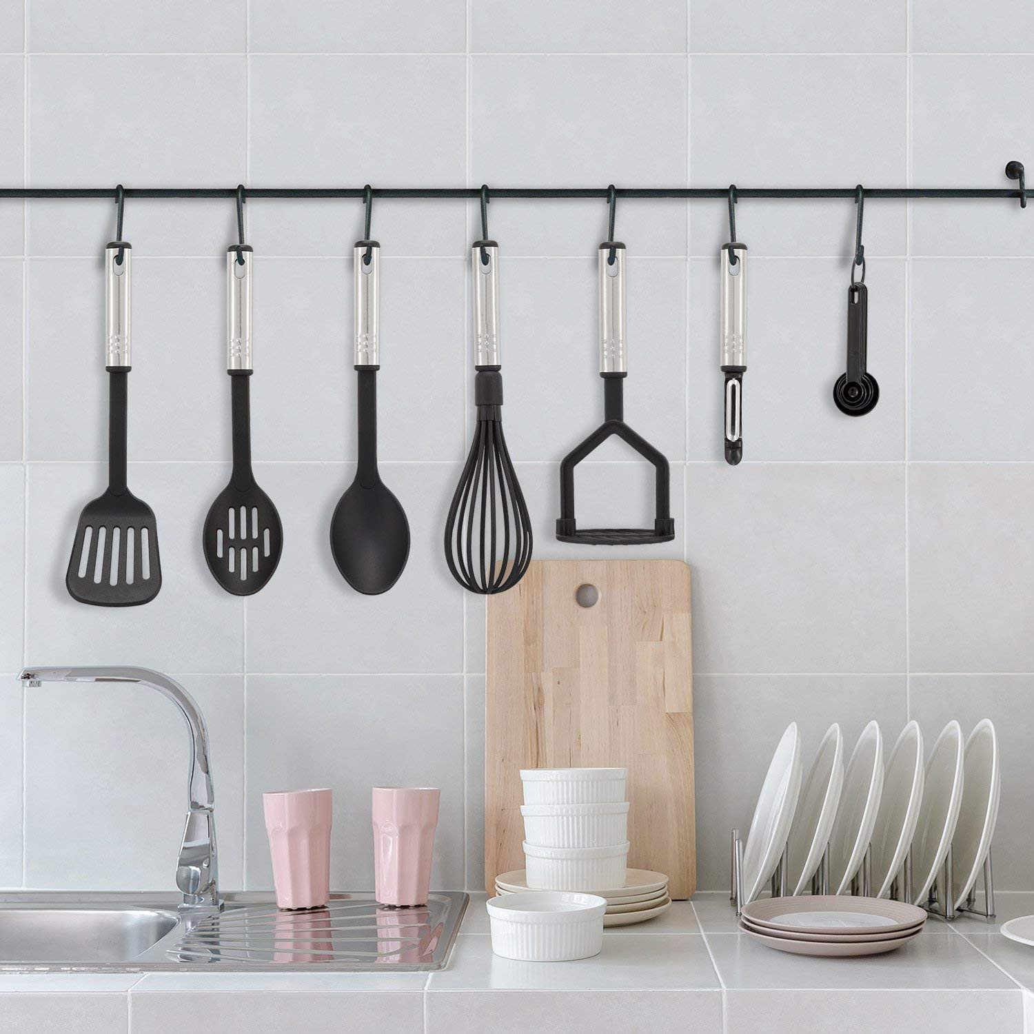 ホットセール42点セット ノンスティック耐熱ナイロンステンレ - Kitchen Utensils のレビューと価格