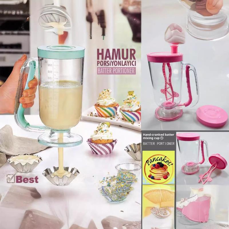 900ml携帯式バッターディスペンサー、パンケーキ・ワッフル - Kitchen Baking Mess のレビューと価格