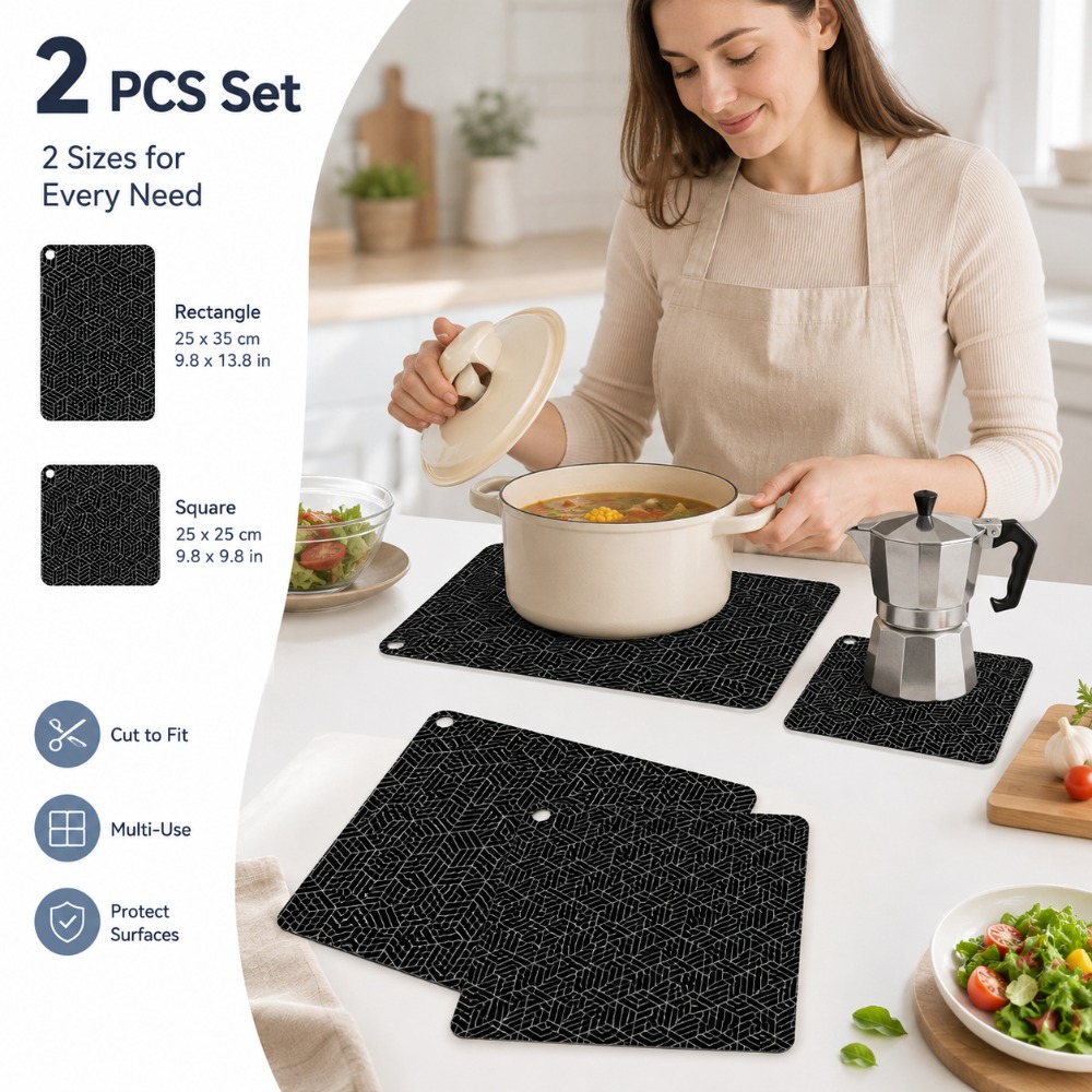 1/2個入りシリコン製IHクックトップマット、耐火性保護、フ - Kitchen Baking Counter のレビューと価格