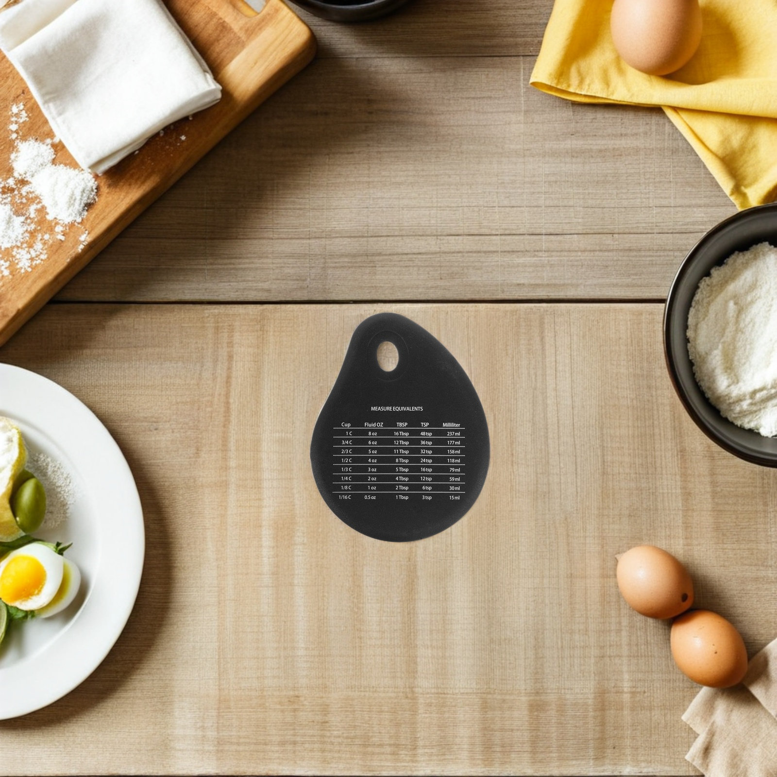 4個入りシリコン製生地スクレーパーセット、目盛り付き、キッチ - Kitchen Baking Conversion Chart のレビューと価格