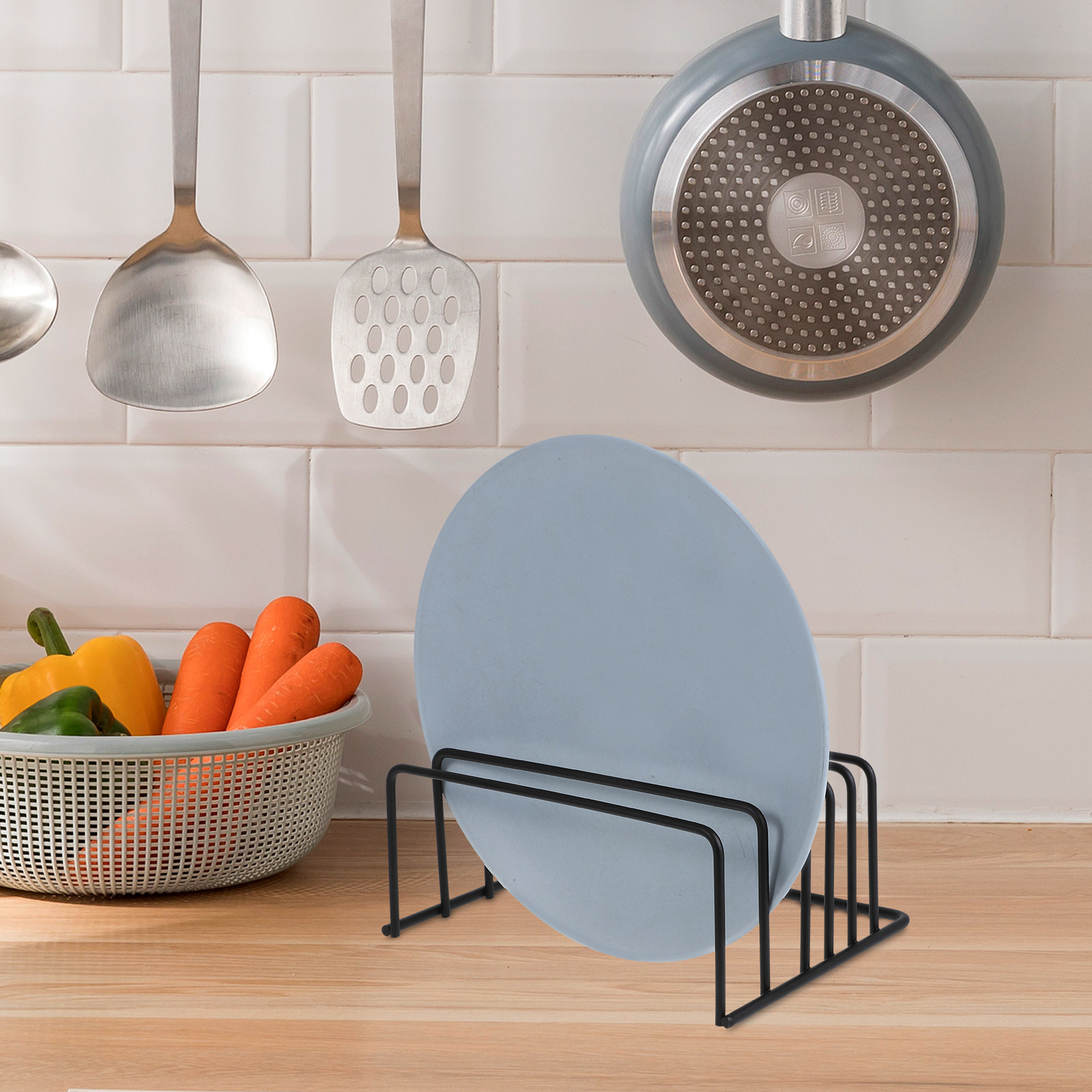 2個入り キッチン収納オーガナイザーラック 金属製鍋蓋・まな - Kitchen Cabinet Baking Organizer のレビューと価格