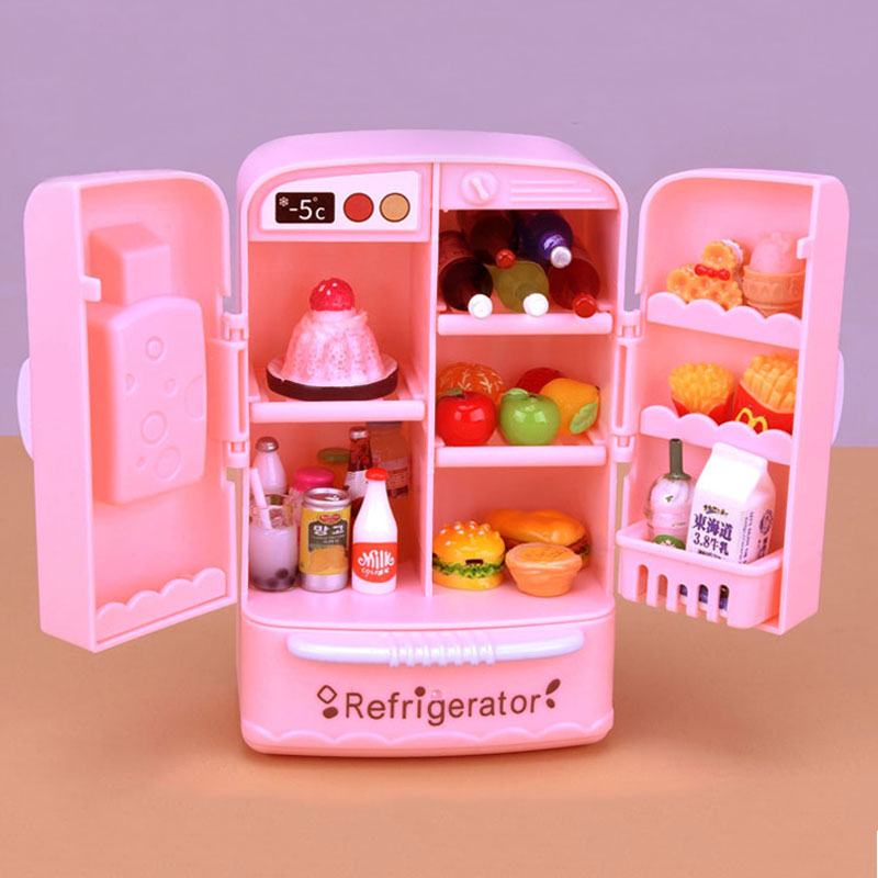 かわいいシミュレーションマイクロフィルム家具両開き冷蔵庫 1 - Kitchen Baking Cabinet のレビューと価格