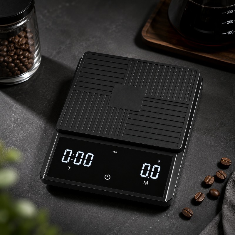 プロ仕様のドリップコーヒースケール、0.1g精度、スマートタ - Kitchen Scale Precise のレビューと価格