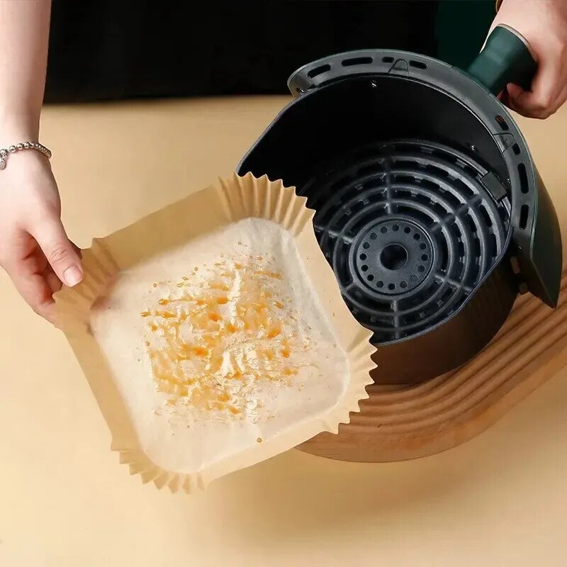 50枚入りエアフライヤー用使い捨て紙 ノンスティック エアフ - Kitchen Paper For Baking のレビューと価格