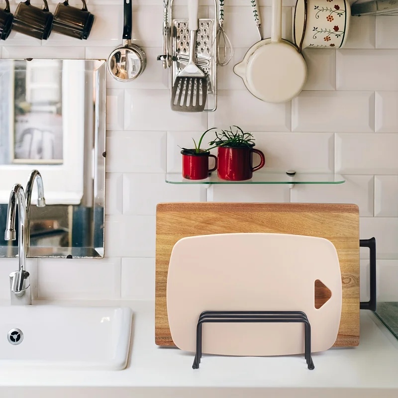 キッチンまな板収納ラックキャビネットオーガナイザーホルダー、 - Kitchen Cabinet Baking Organizer のレビューと価格