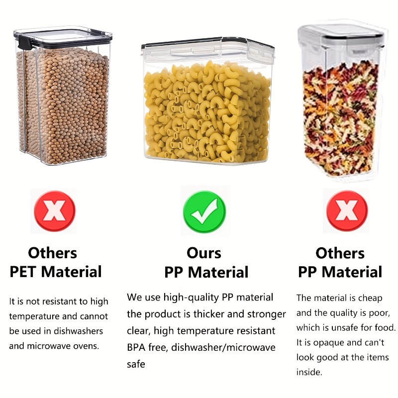 6個入り気密食品保存容器 キッチンパントリー収納容器 砂糖、 - Kitchen Baking Pantry のレビューと価格