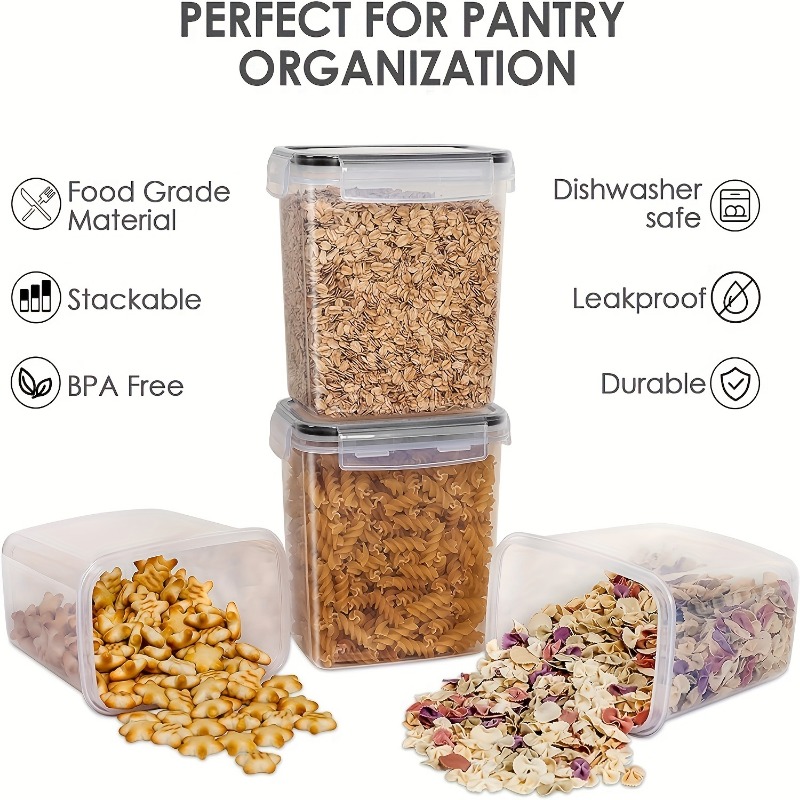 6個入り気密食品保存容器 キッチンパントリー収納容器 砂糖、 - Kitchen Baking Pantry のレビューと価格