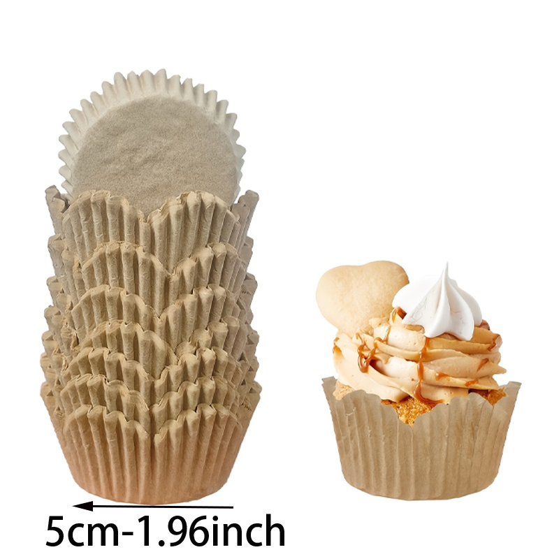 150個入りナチュラルカラーの花型カップ、耐油性ベーキングカ - Kitchen Paper For Baking のレビューと価格