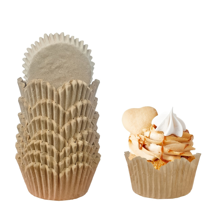 150個入りナチュラルカラーの花型カップ、耐油性ベーキングカ - Kitchen Paper For Baking のレビューと価格